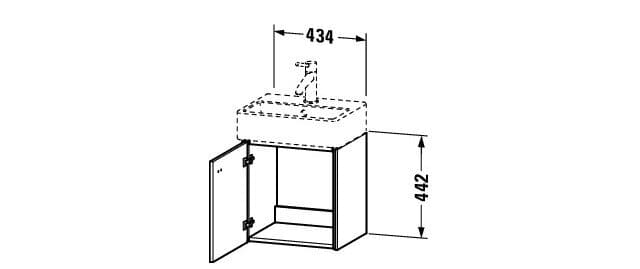 Bản vẽ Tủ chậu lavabo Duravit BR4050L1043