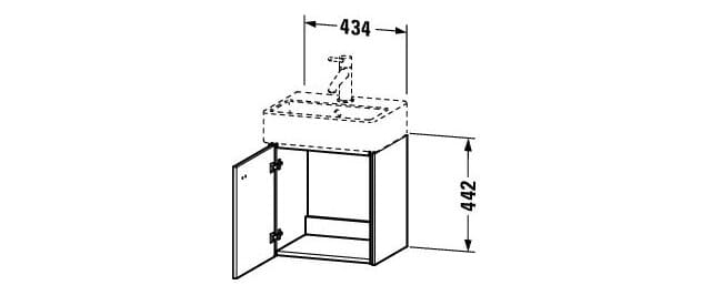 Bản vẽ Tủ chậu lavabo Duravit BR4050L1818