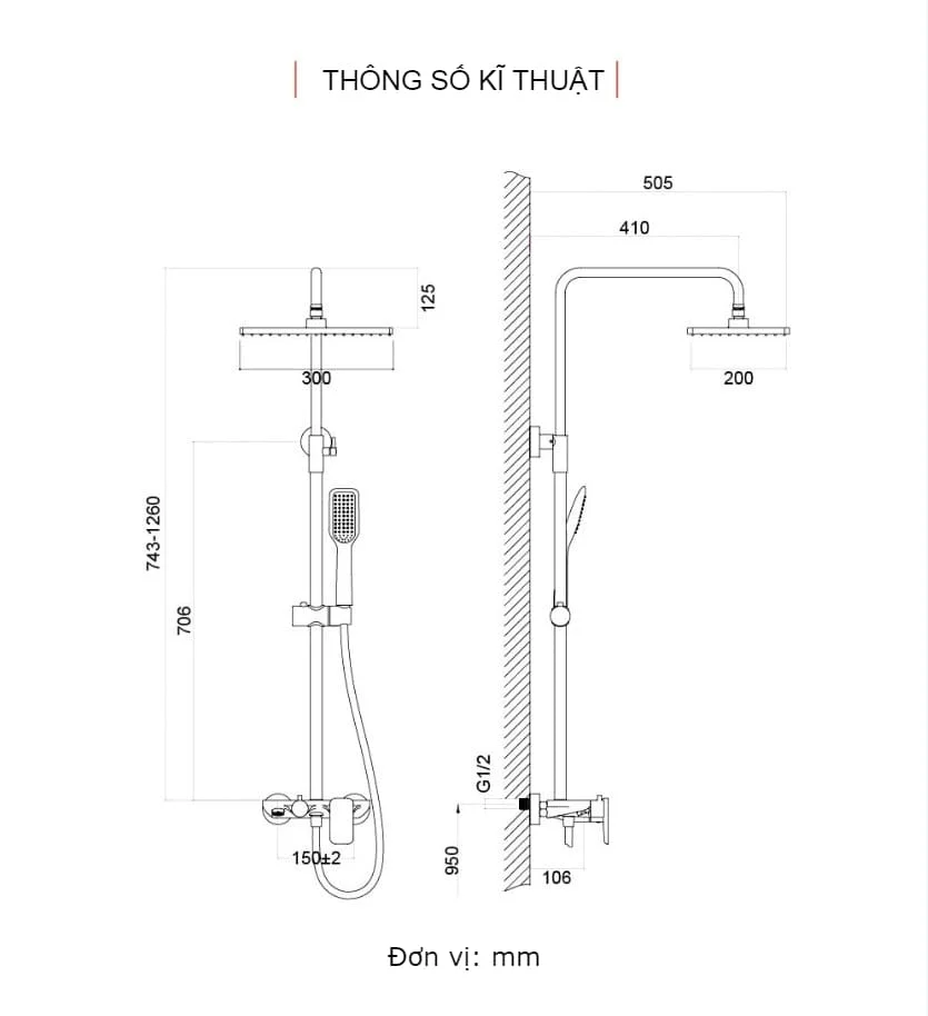 Bản vẽ Bộ Sen Tắm Cây Kazoshi KM13066YC Màu Bạc