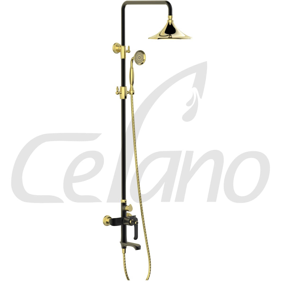 Sen Tắm Cây Cao Cấp Đen Vàng Cerano 8709H