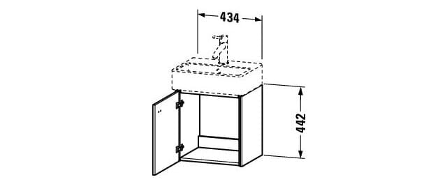 Bản vẽ Bản vẽ Tủ chậu lavabo Duravit BR4050R1007
