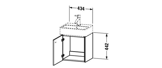 Bản vẽ Tủ chậu lavabo Duravit BR4050R1043