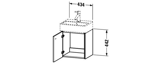 Bản vẽ Tủ chậu lavabo Duravit BR4050R4343
