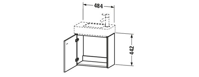 Bản vẽ Tủ chậu lavabo Duravit BR4051L0707