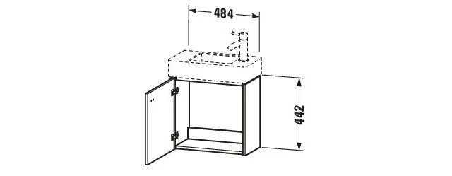 Bản vẽ Tủ chậu lavabo Duravit BR4051L0707