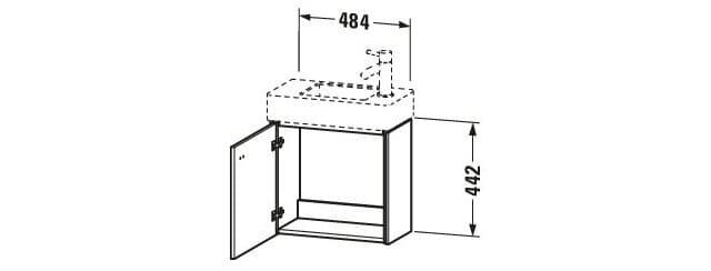 Bản vẽ Tủ chậu lavabo Duravit BR4051L1007