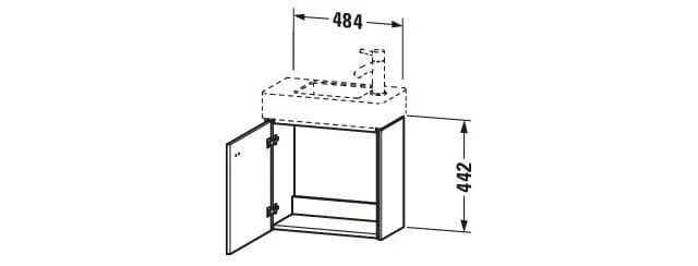 Bản vẽ Tủ chậu lavabo Duravit BR4051L1007