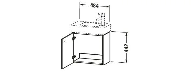 Bản vẽ Tủ chậu lavabo Duravit BR4051L1016