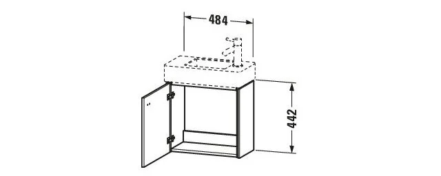 Bản vẽ Tủ chậu lavabo Duravit BR4051L1018