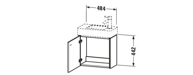 Bản vẽ Tủ chậu lavabo Duravit BR4051L1022