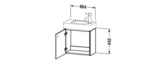 Bản vẽ Tủ chậu lavabo Duravit BR4051L1022