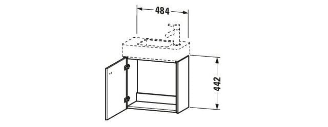 Bản vẽ Tủ chậu lavabo Duravit BR4051L1030