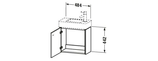 Bản vẽ Tủ chậu lavabo Duravit BR4051L1030