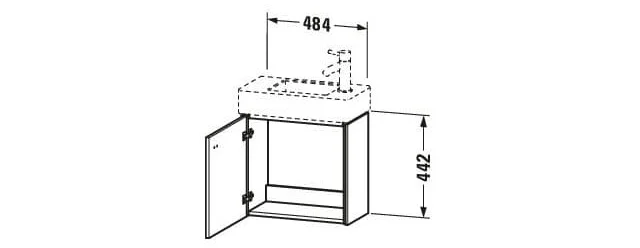 Bản vẽ Tủ chậu lavabo Duravit BR4051L1035