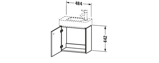 Bản vẽ Tủ chậu lavabo Duravit BR4051L1043
