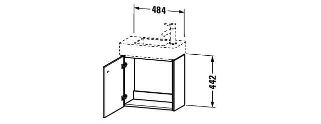 Bản vẽ Tủ chậu lavabo Duravit BR4051L1053