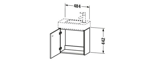 Bản vẽ Tủ chậu lavabo Duravit BR4051L1075