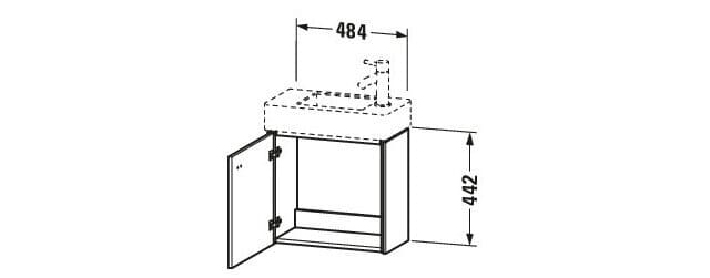 Bản vẽ Tủ chậu lavabo Duravit BR4051L1079