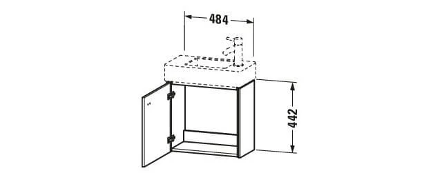 Bản vẽ Tủ chậu lavabo Duravit BR4051L1079