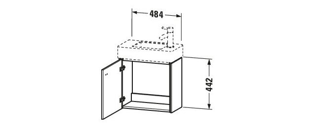 Bản vẽ Tủ chậu lavabo Duravit BR4051L1091