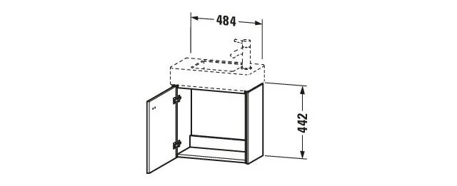 Bản vẽ Tủ chậu lavabo Duravit BR4051L1091