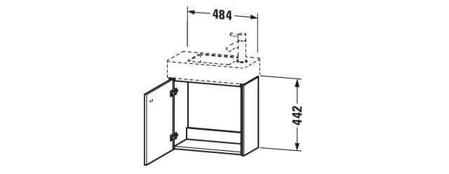 Bản vẽ Tủ chậu lavabo Duravit BR4051L4343
