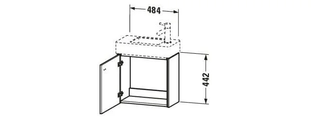 Bản vẽ Tủ chậu lavabo Duravit BR4051L4343