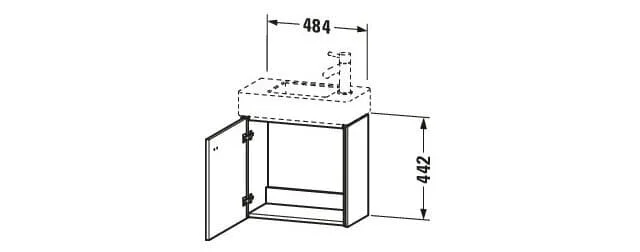 Bản vẽ Tủ chậu lavabo Duravit BR4051L4949