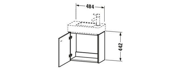 Bản vẽ Tủ chậu lavabo Duravit BR4051R0707