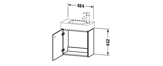 Bản vẽ Tủ chậu lavabo Duravit BR4051R0707