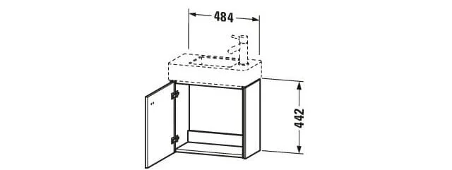 Bản vẽ Tủ chậu lavabo Duravit BR4051R1007