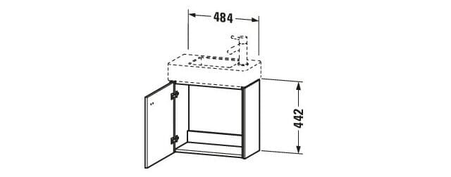 Bản vẽ Tủ chậu lavabo Duravit BR4051R1016