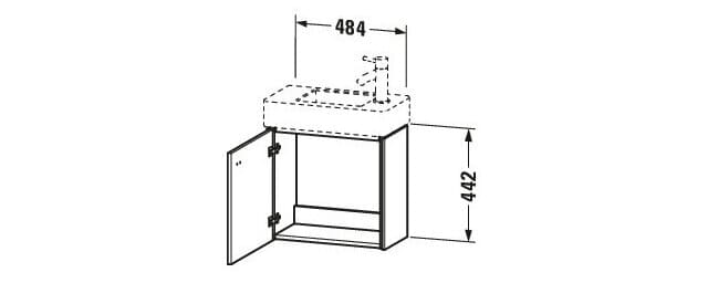 Bản vẽ Tủ chậu lavabo Duravit BR4051R1018