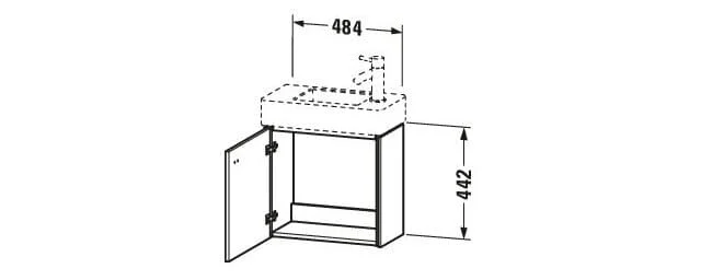 Bản vẽ Tủ chậu lavabo Duravit BR4051R1018
