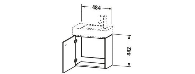Bản vẽ Tủ chậu lavabo Duravit BR4051R1021