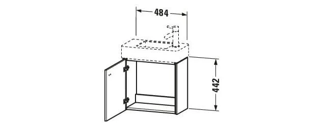 Bản vẽ Tủ chậu lavabo Duravit BR4051R1021