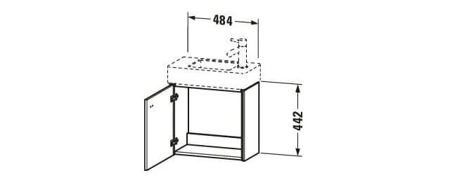 Bản vẽ Tủ chậu lavabo Duravit BR4051R1049