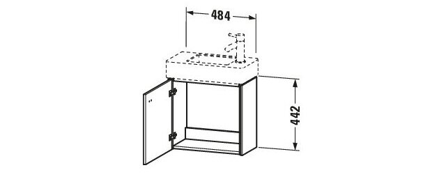 Bản vẽ Tủ chậu lavabo Duravit BR4051R1075