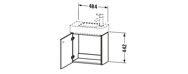 Bản vẽ Tủ chậu lavabo Duravit BR4051R1075