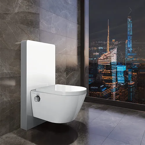  Bồn Cầu Điện Tử Đặt Sàn Kính Trắng Viglacera Platinum P.16.321-W