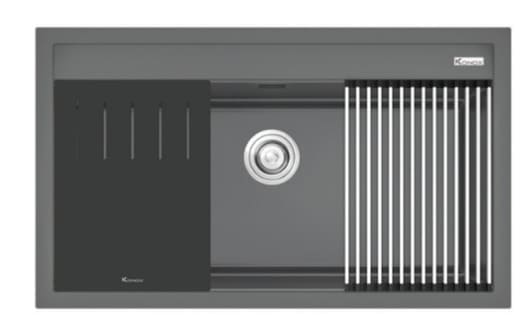 Chậu rửa bát 1 hố Grey SUS304 Konox Terra 790S 