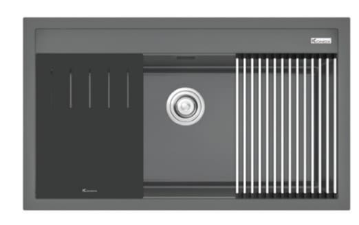 Chậu rửa bát 1 hố Grey SUS304 Konox Terra 860S