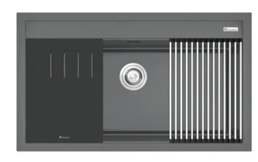 Chậu rửa bát 1 hố Grey SUS304 Konox Terra 860S 