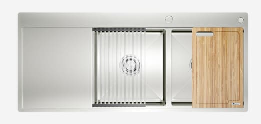 Chậu rửa bát 2 hố cân bàn Trái SUS304 Konox KN11650TD-L