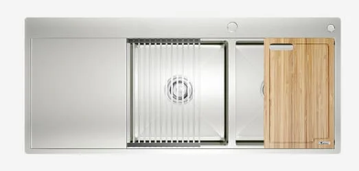 Chậu rửa bát 2 hố cân bàn Trái SUS304 Konox KN11650TD-L