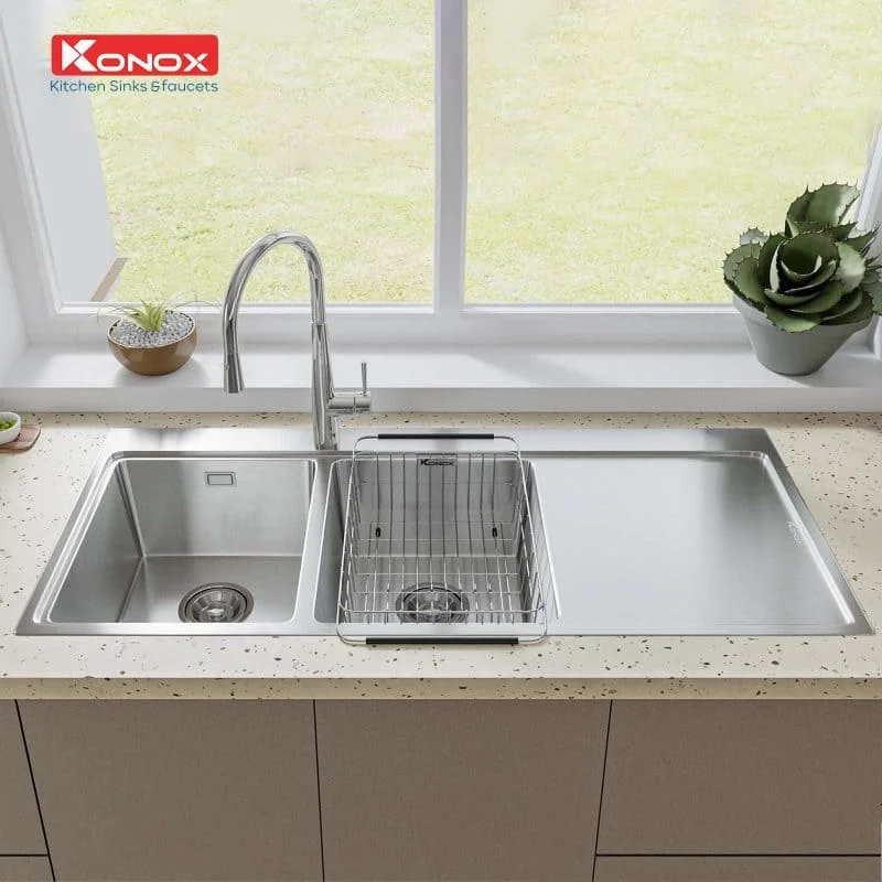 Chậu rửa bát âm 2 hố Konox Miro 1160
