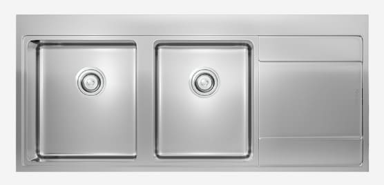 Chậu rửa bát 2 hố cân bàn phải SUS304 Konox Unico Series 11652