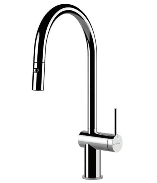 Vòi rửa bát nóng lạnh dây rút Konox Resta Chrome