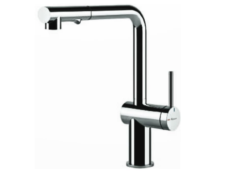 Vòi rửa bát nóng lạnh dây rút Konox Stella Chrome