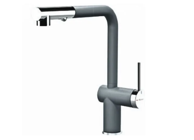 Vòi rửa bát nóng lạnh dây rút Konox Stella Grey 